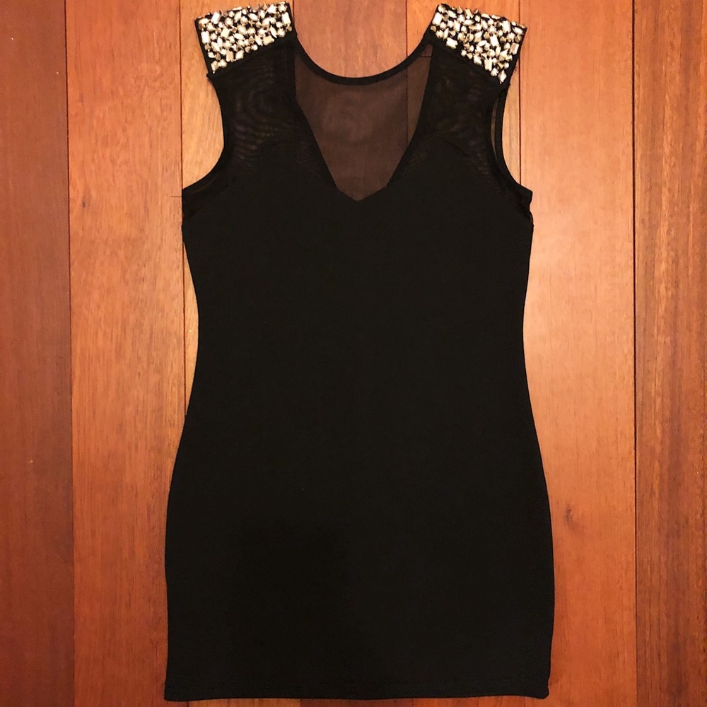 Sparkle & Fade - Black Dress w/ Studded Detail